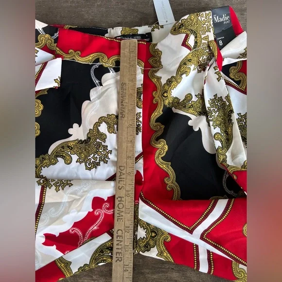 New York & Company 7th Avenue THE MADIE Womens Pants Sz 8 Brocade Pattern NWT - Picture 11 of 16